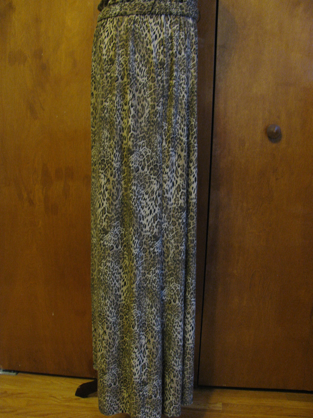 MSK women’s jumpsuit leopard black size large NEW