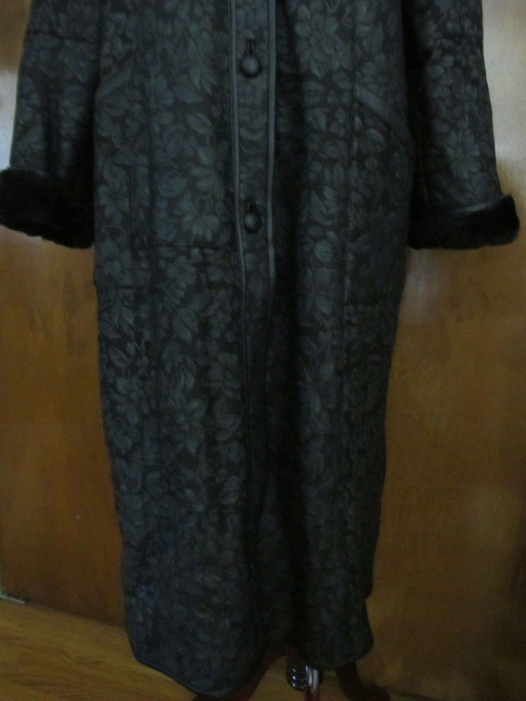Adarcrea Petro Diez Women Shearling Sheepskin Fur Full Length Coat Sz38 US Sz 8