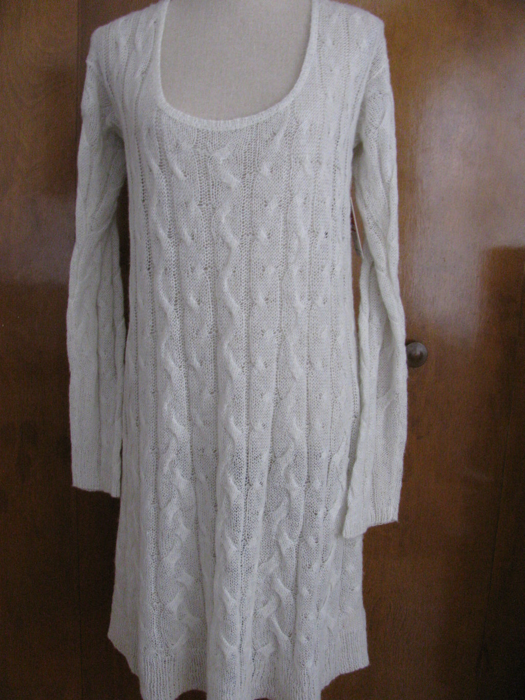 Free People natural gray cable design knit dress 