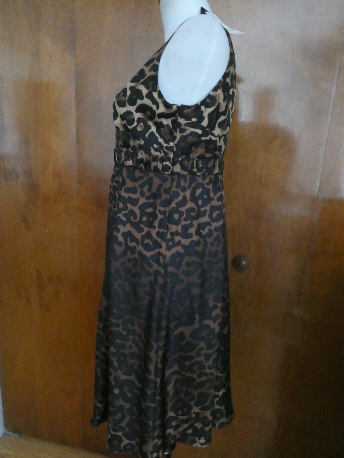 Alfani Women's Black/Brown Silk Dress 8P New