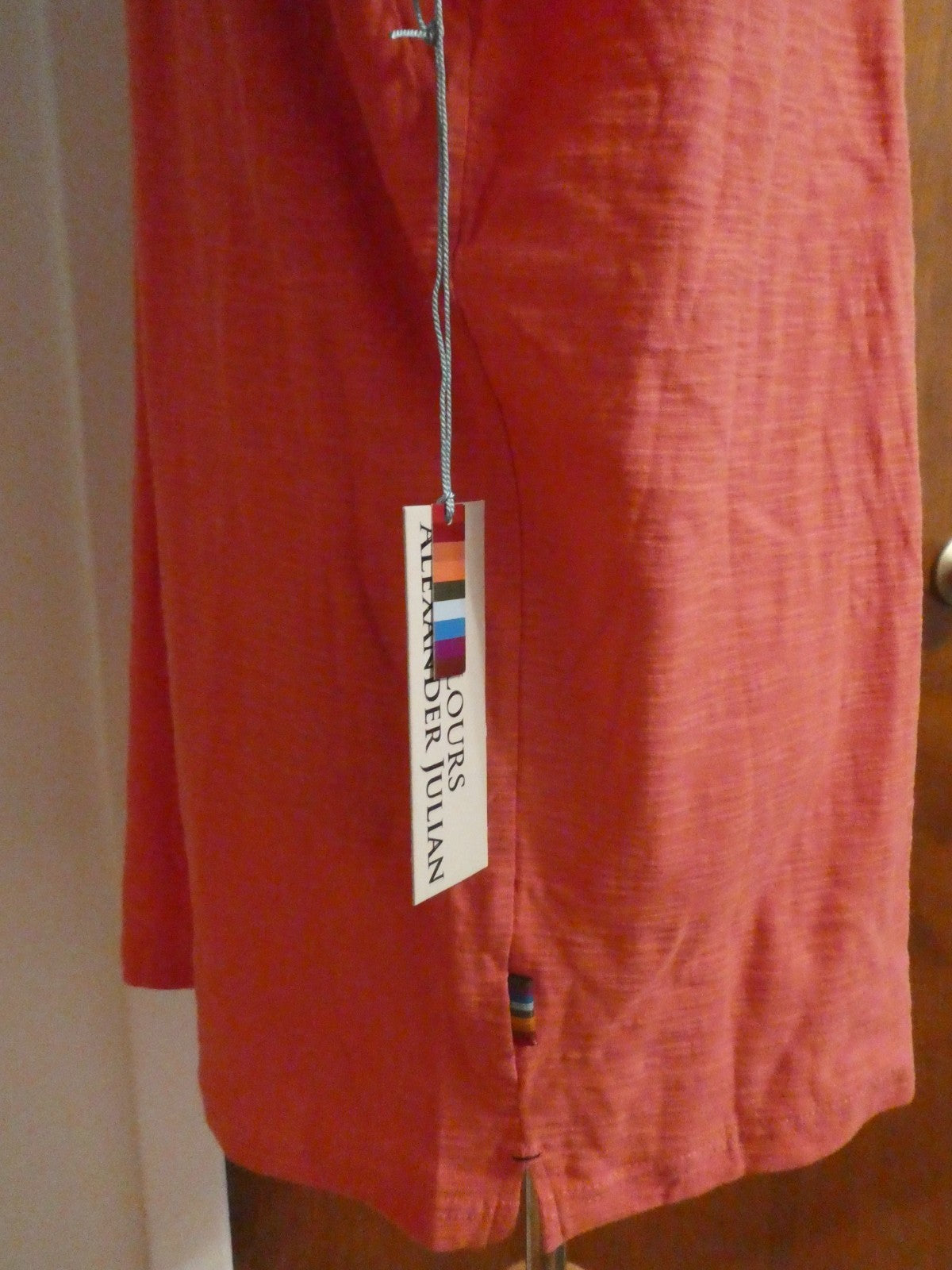 Colours Alexander Julian men’s soft 100% cotton t-shirt salmon size 2XL NEW