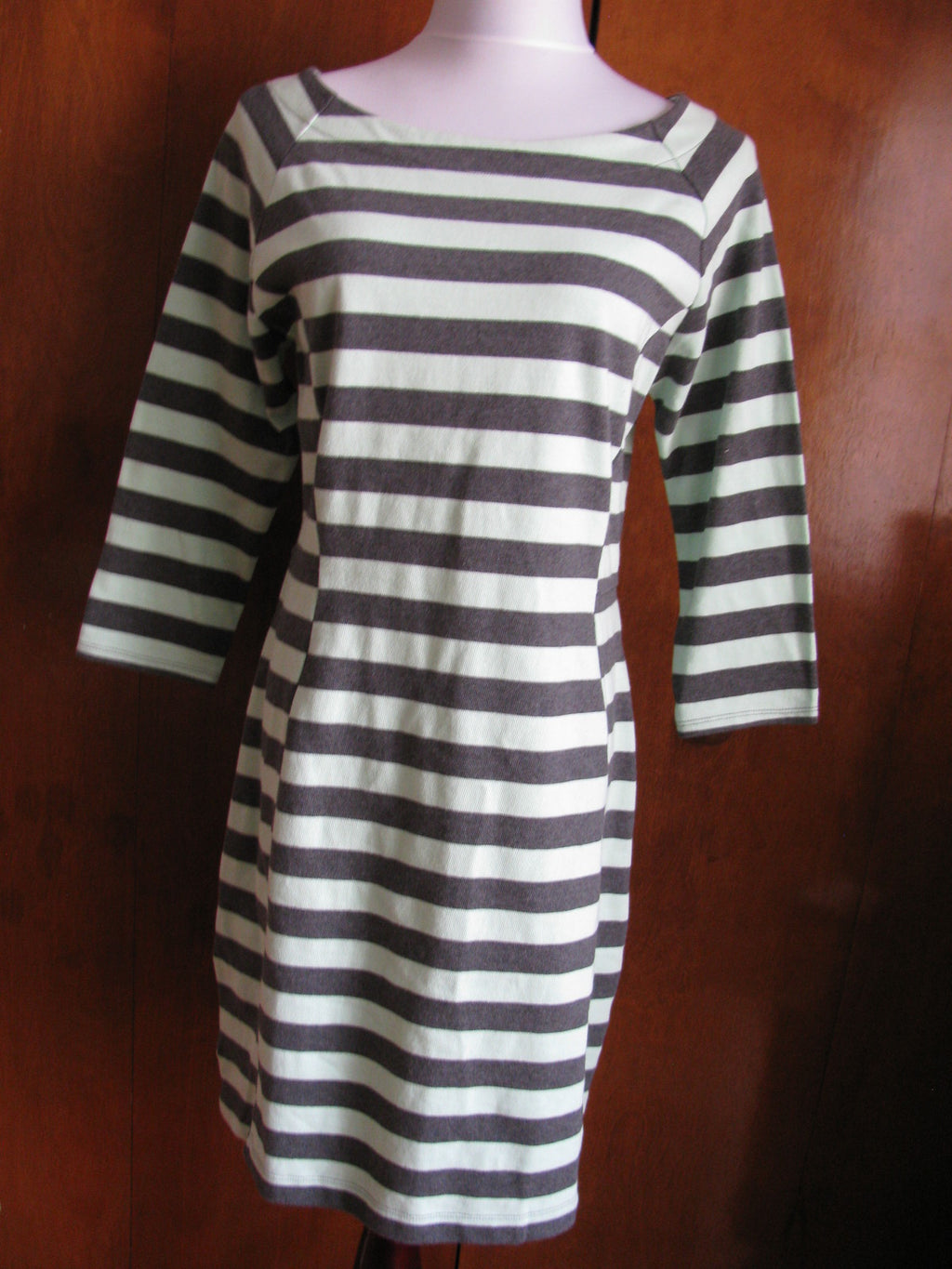 Gap Women's Striped Fitted 3/4 Sleeves Dress New