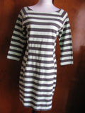 Gap Women's Striped Fitted 3/4 Sleeves Dress New