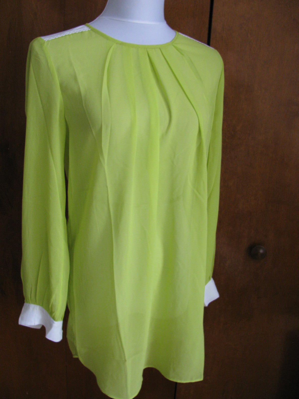 Walter Baker Evan women’s white lime tunic dress XSmall New