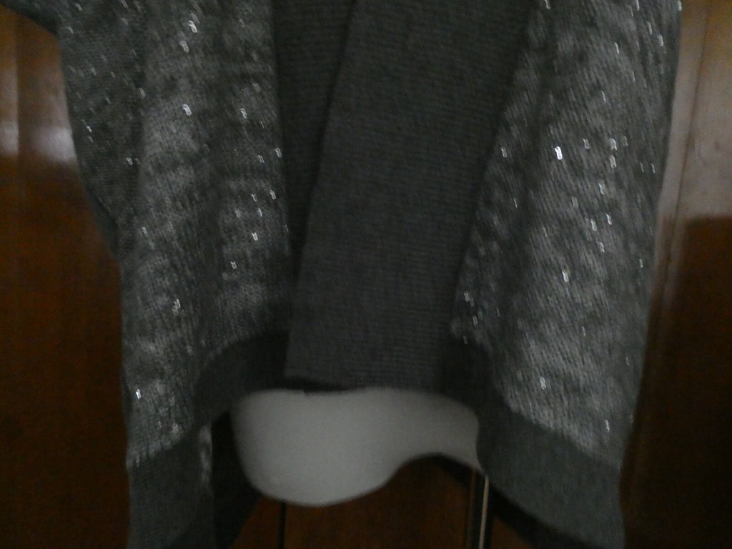 Ann Taylor Loft women's gray cotton/viscose stylish open front cardigan Small