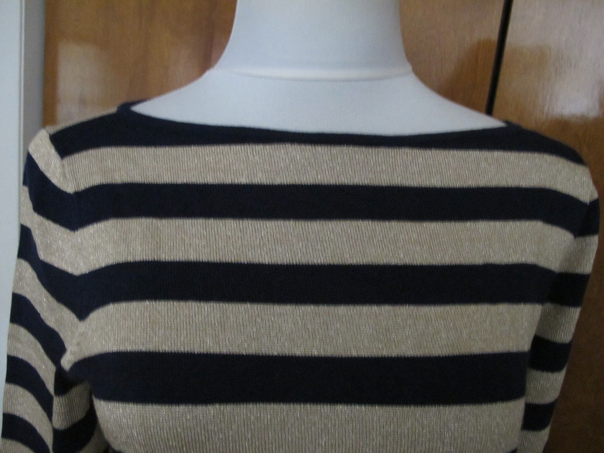 Ralph Lauren women's navy gold NWT dress size medium