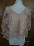 Donna Morgan Collection women’s aurora pink lined evening top size Large 