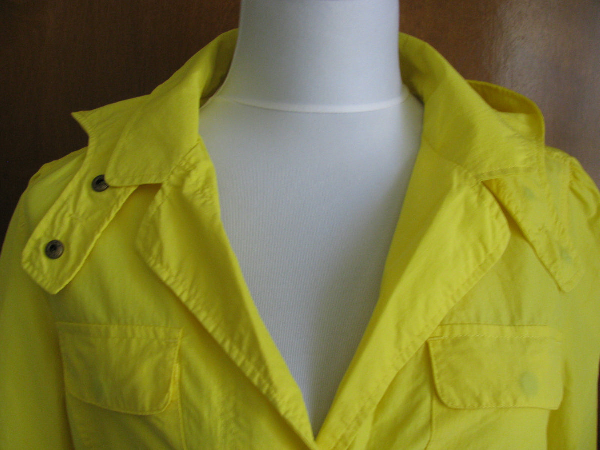 Workshop women's yellow cotton nylon lightweight jacket size Medium NWT  