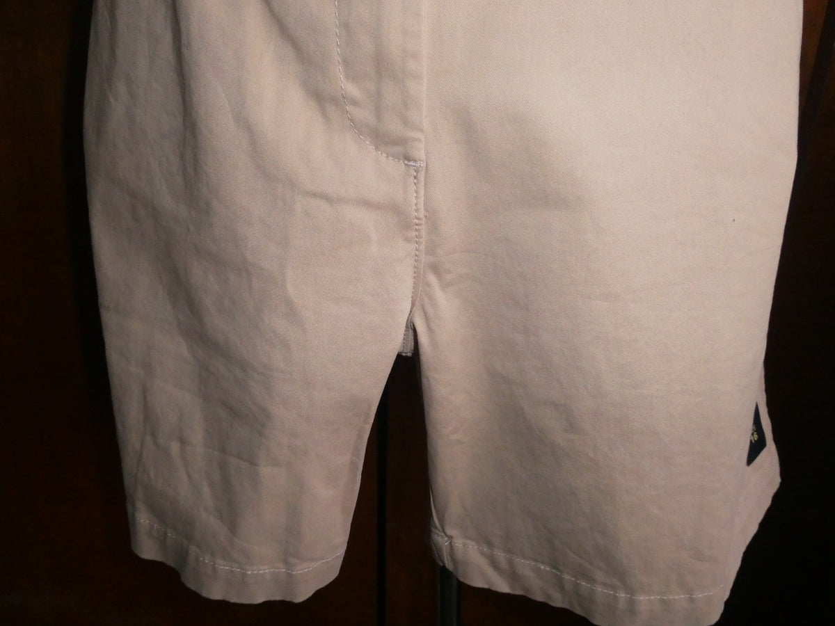 U.S. POLO ASSN. Women Beige Khaki Chino Bermuda Shorts Size 16 (Fits Like 14)