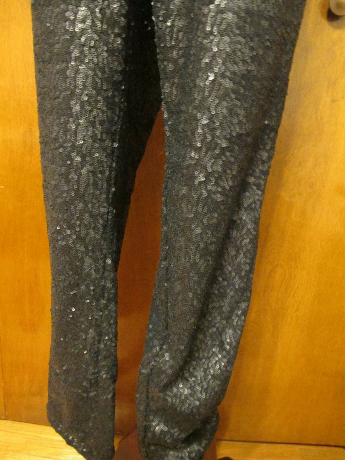 Free People Women's Black Evening Sequin Evening  Have Lined Pants Large
