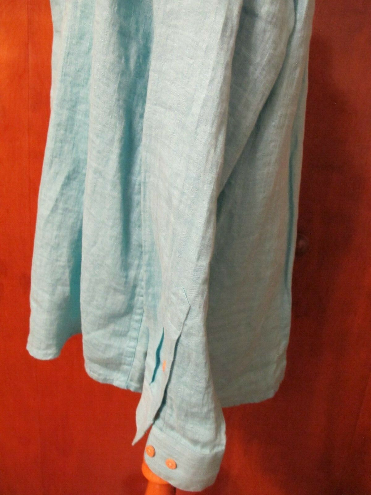 Jos. A. Bank men’s linen teal shirt xlarge 