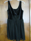 Free People women black detailed velour mesh lined dress size 2, 8, 12