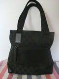 GUCCI Authentic Vintage Black Shoulder Bag Purse GG Canvas Leather 01904023754
