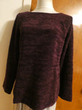 New York&Company women's dark purple long sleeves sweater size Medium preowned