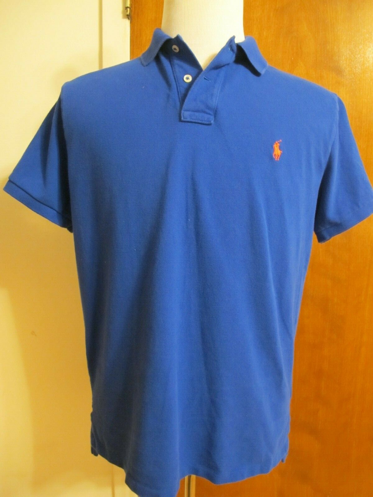 Polo Ralph Lauren Men's Blue Custom Fit Shirt Size Large 