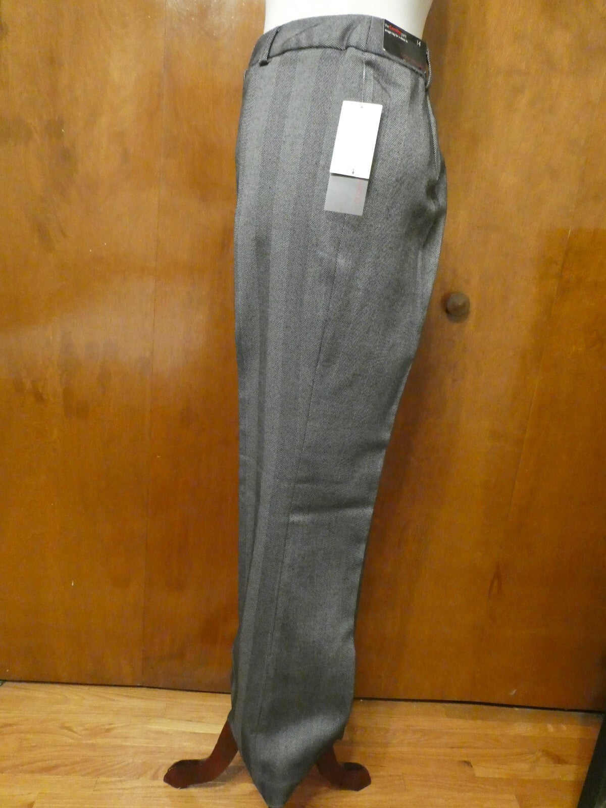 Gloria Vanderbilt The Caroline Women’s Gray Classic Fit Straighter Leg Pants 14