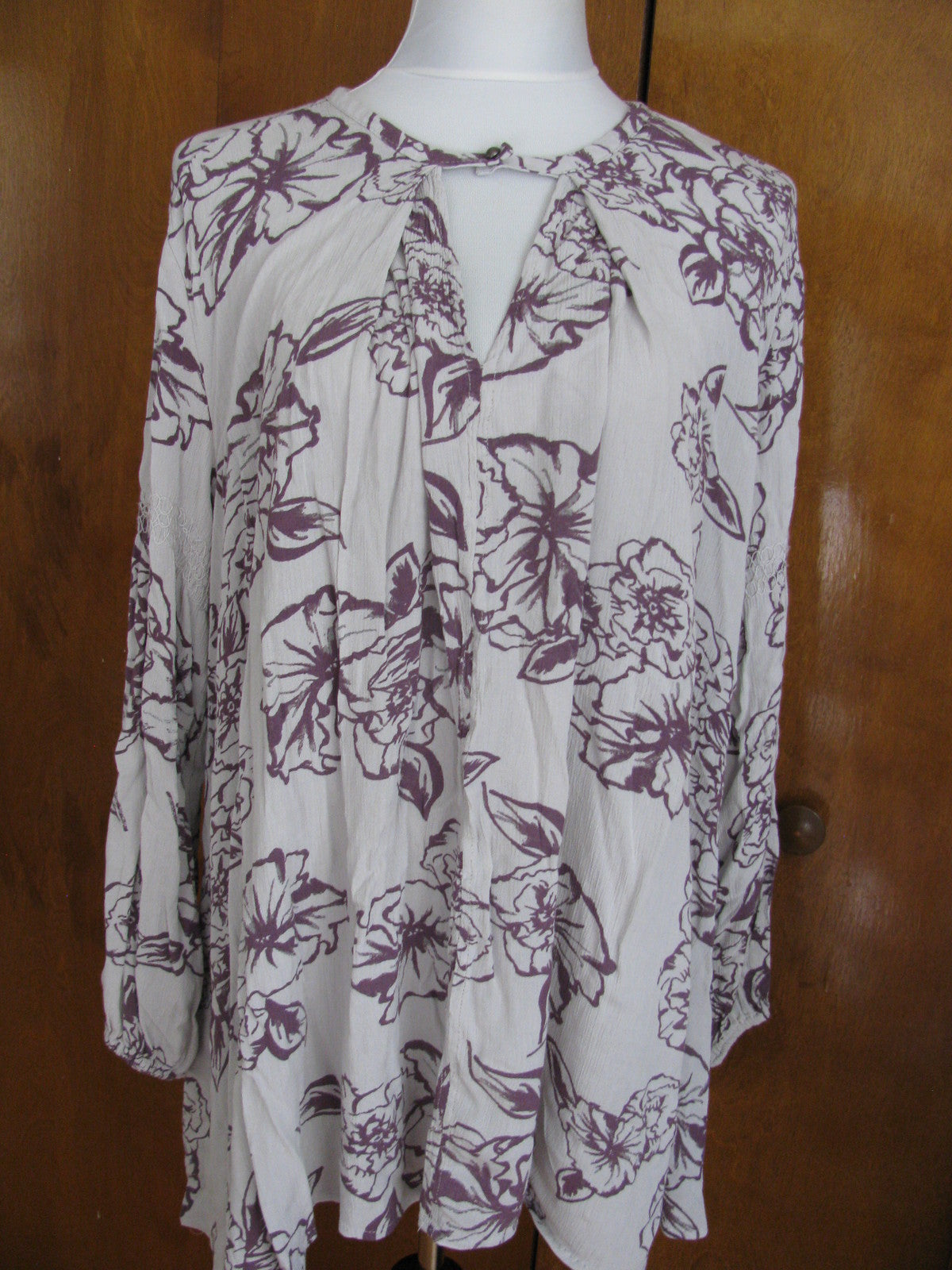 Free People women's cloud combo tunic top rayon size Large 