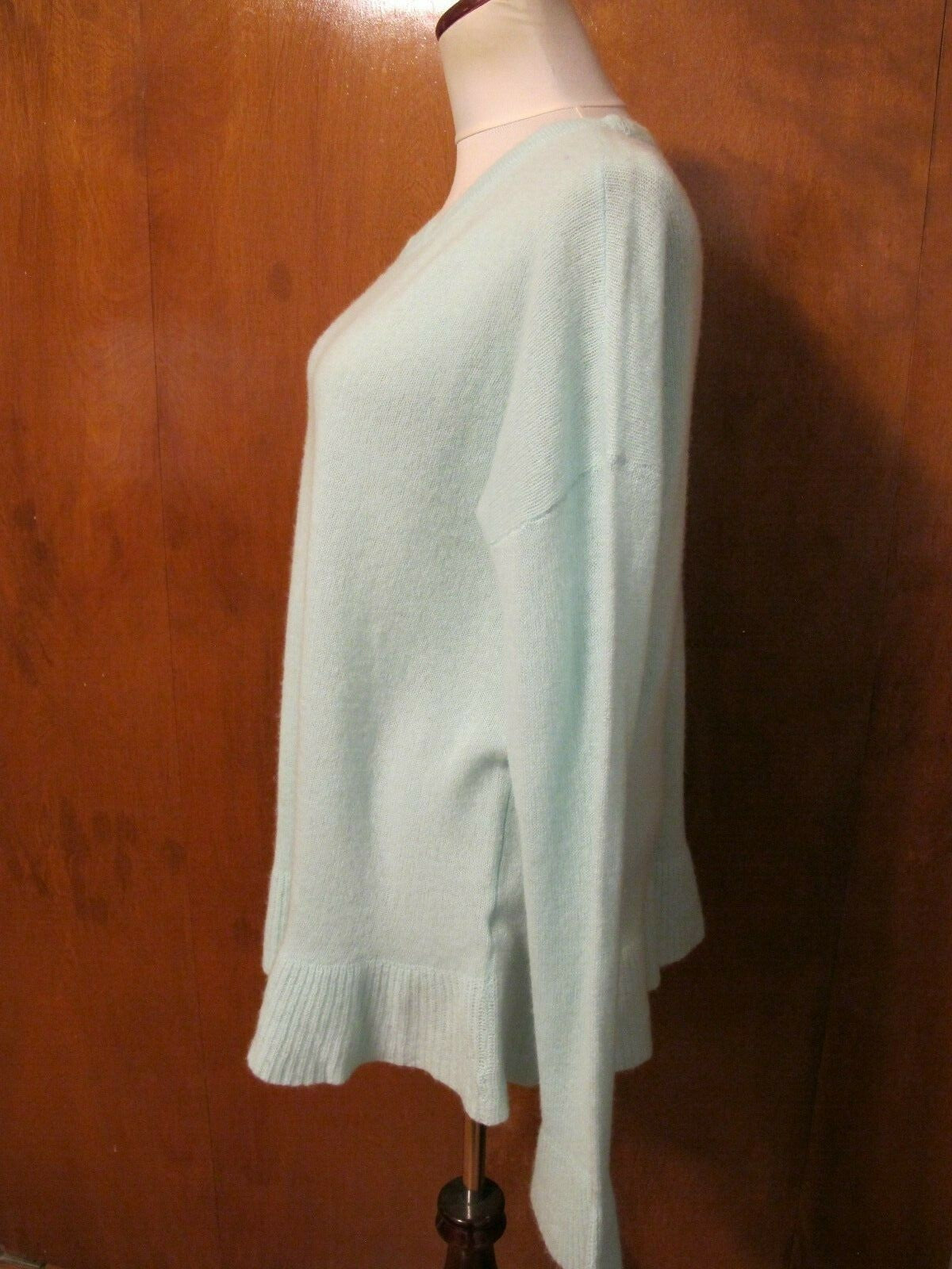 Lord &Taylor Women's turquoise pale cashmere sweater