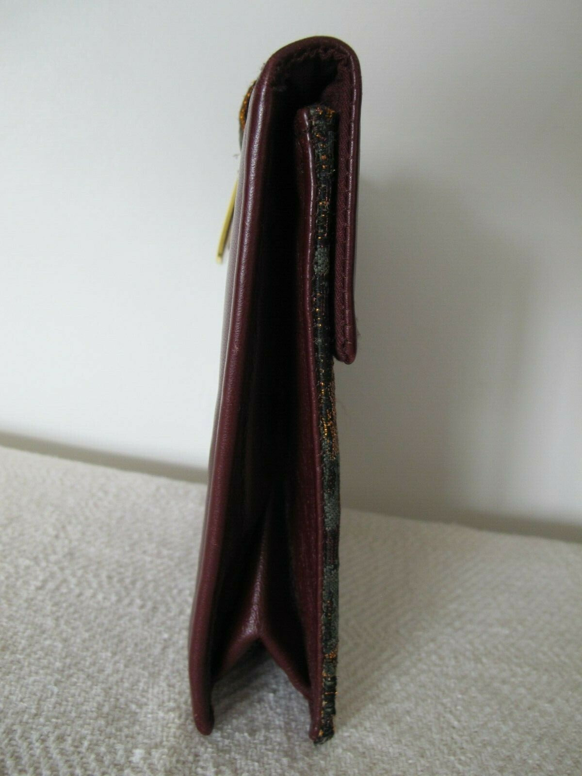  Anthropologie Parme Marin Women's Burgundy Evening Purse Bag Clutch 
