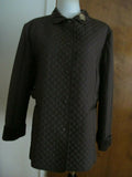 Larry Levin Women's Brown Quilted Coat Jacket Faux Fur Lining XLarge