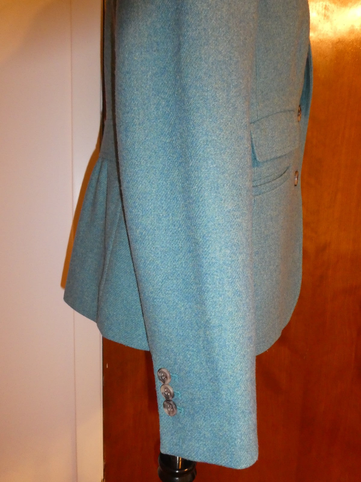 Talbots Women’s Blazer Size 8 Teal Wool Blend Career Business Jacket Lined
