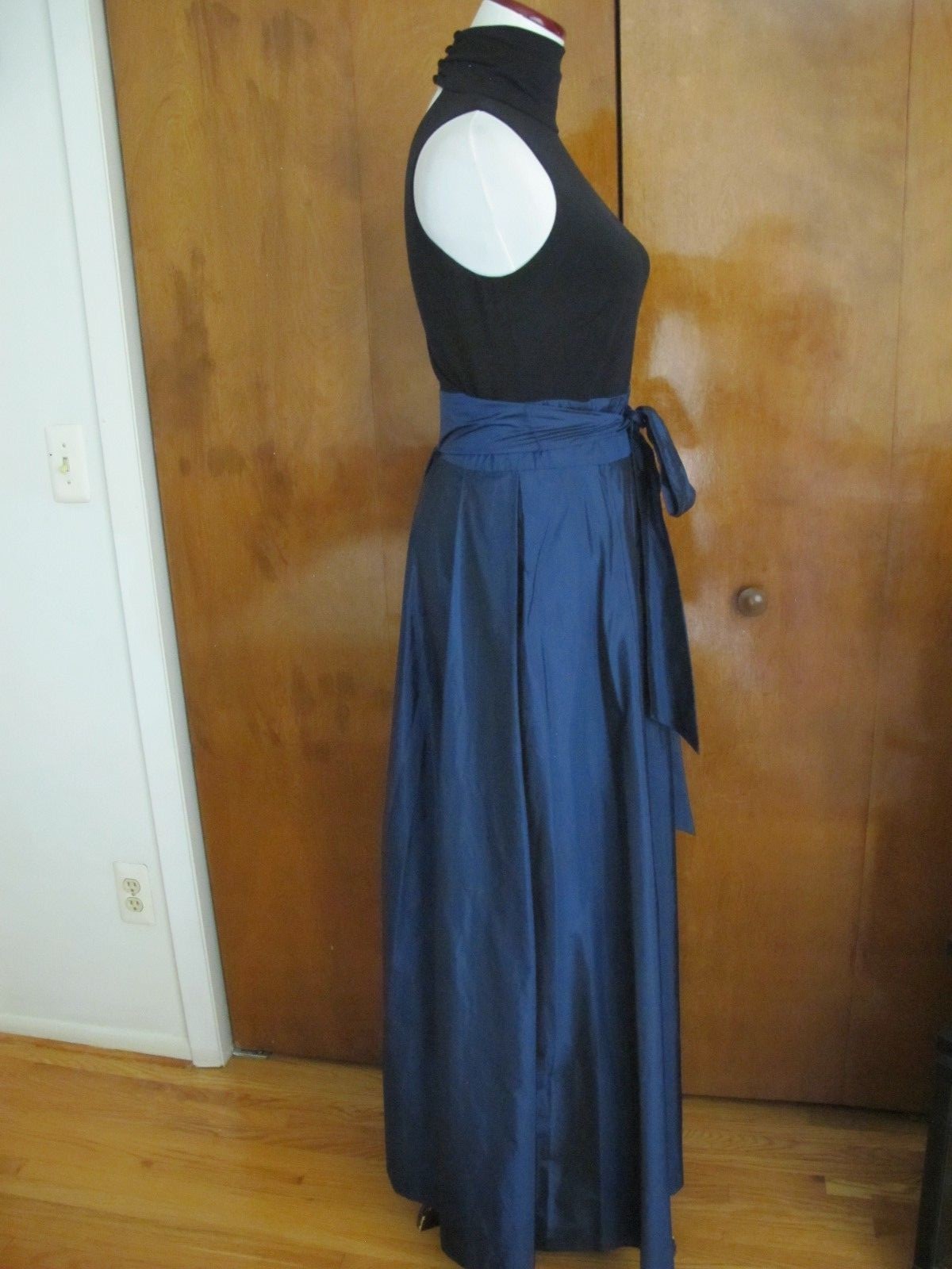 Ralph Lauren women's black blue fit and flare silhouette dress new