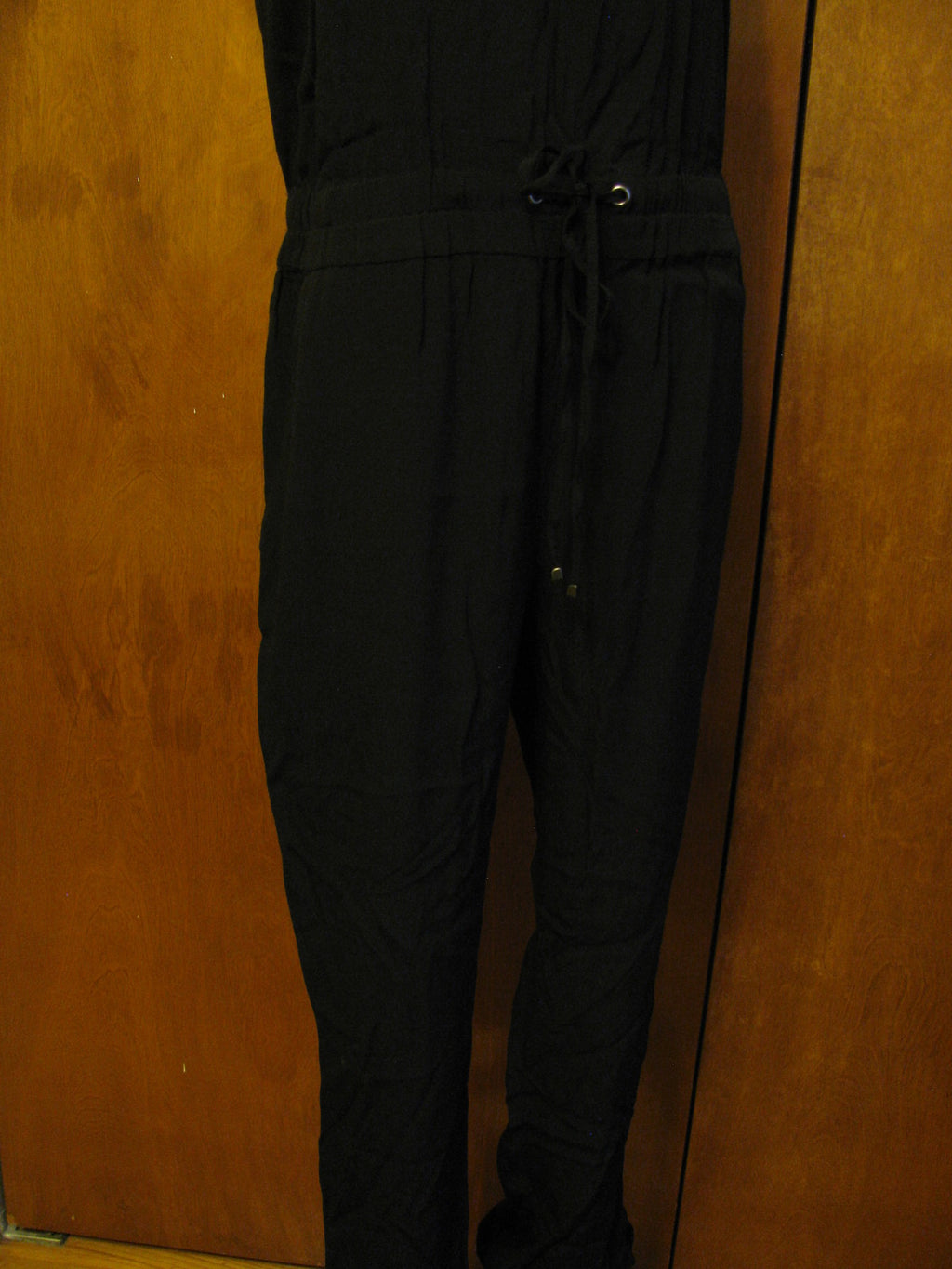 Rachel Roy women's black/beige gorgeous viscose jumpsuit size small New