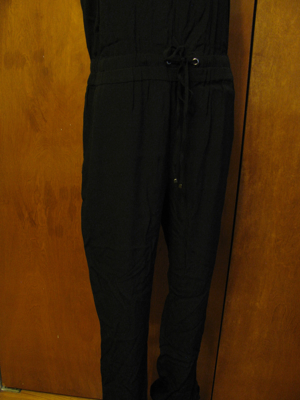Rachel Roy women's black/beige gorgeous viscose jumpsuit size small New