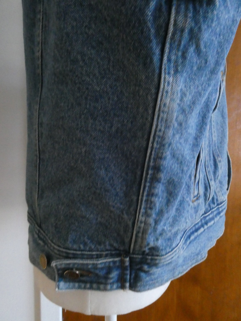 Ventura Denim Vest Cotton Quilted Lined Blue Jean Trucker Style Vintage Medium