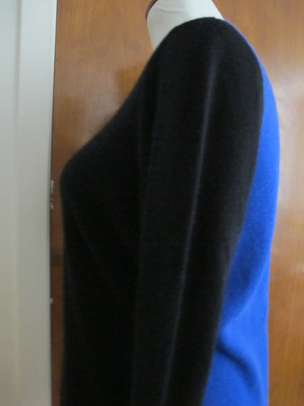 Ralph Lauren women's blue black gray cashmere sweater size Large New