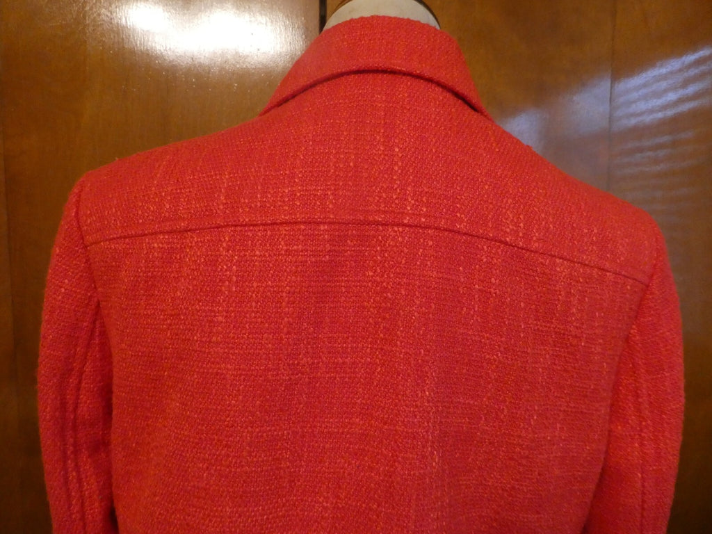 DKNY women red lined long sleeves blazer jacket size 12