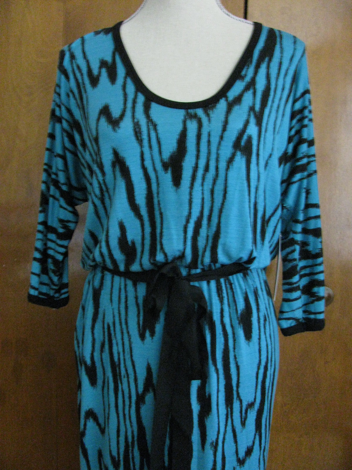 Karen Kane women's green black rayon wrap dress size XS, L new