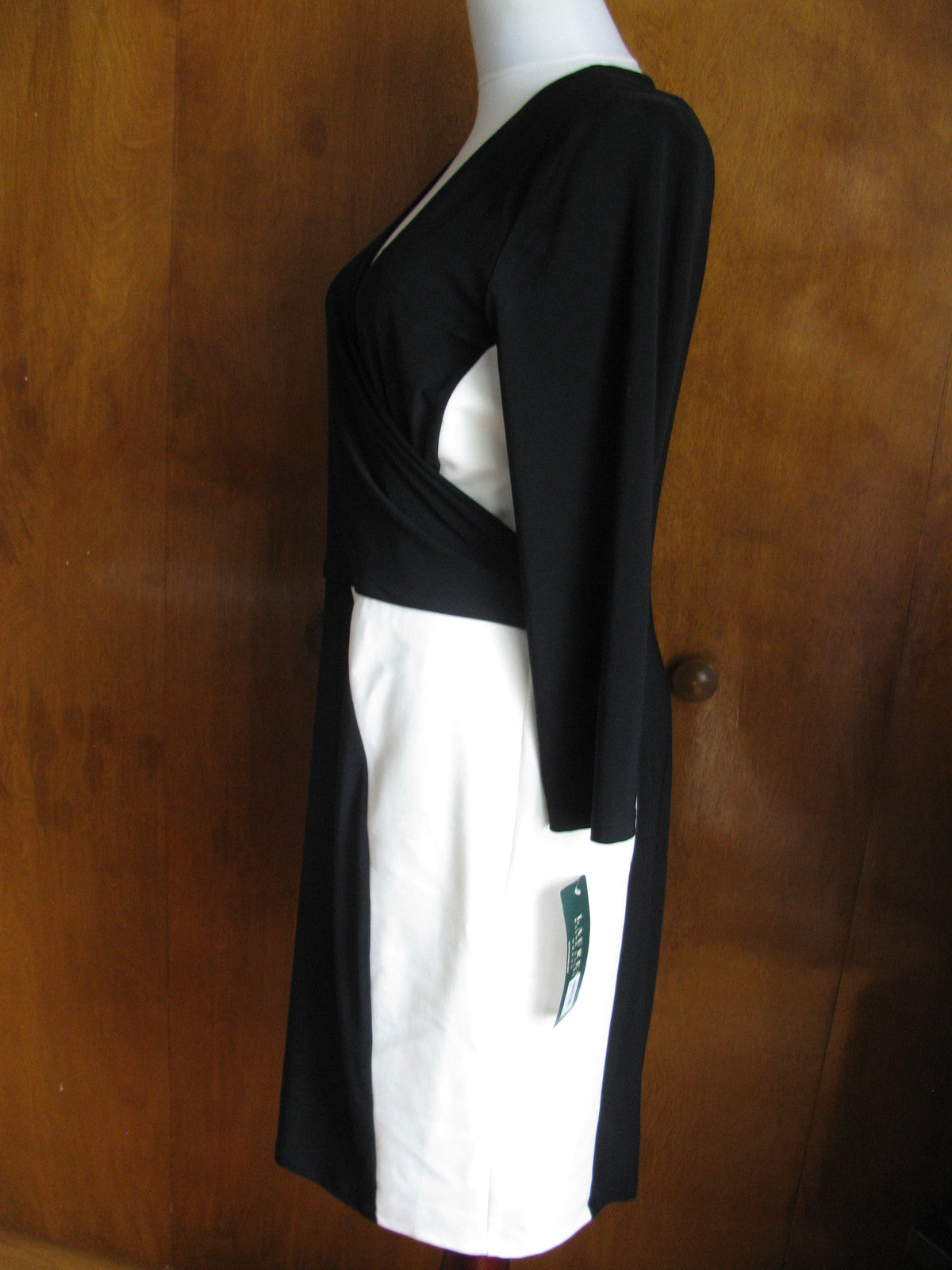 Lauren Ralph Lauren women’s black, white long sleeves dress 10