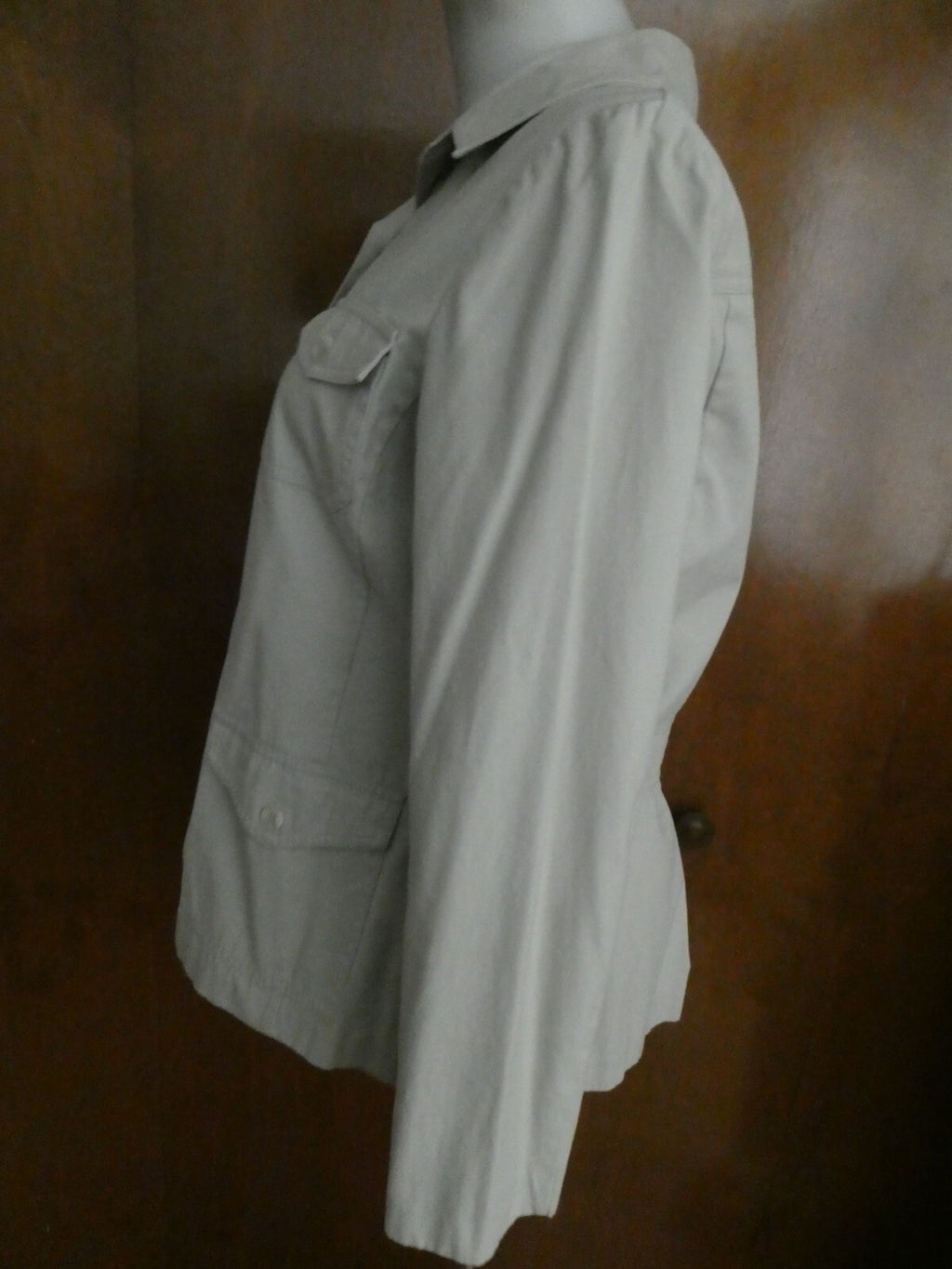 New York & Company Women’s Gray Button-Down Cotton Jacket Blazer Size Medium