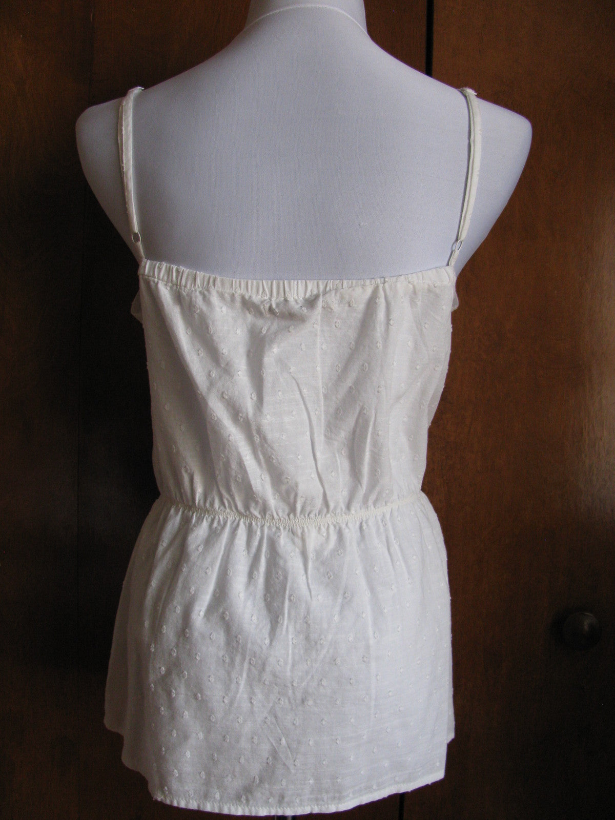 Gap Women's White Cotton Spaghetti Strap Blouse New