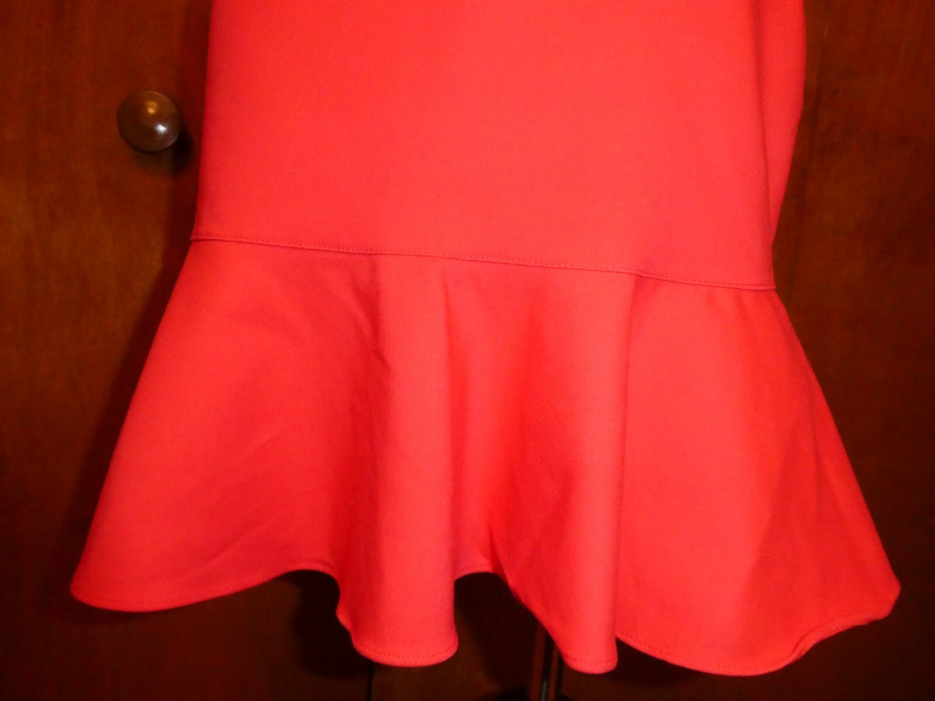 POLO Ralph Lauren Women's Cotton/Viscose Neon Coral Lined Mini Skirt Size 4