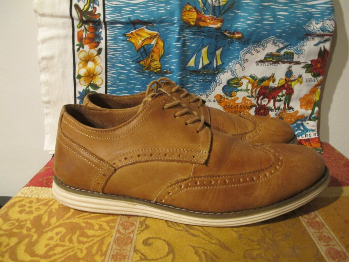VOSTEY Milan Men's Dress Casual Oxford Leather Shoes Size 9.5