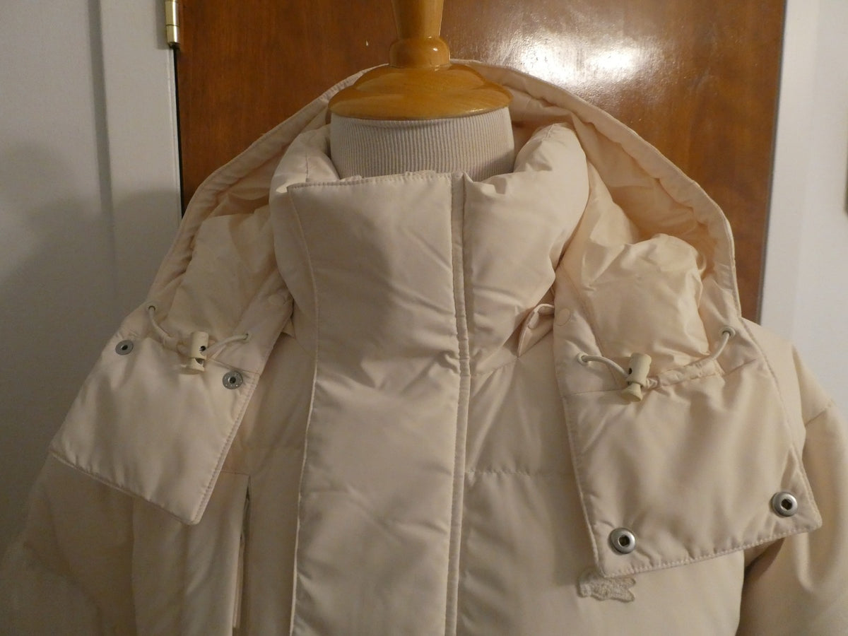 Lacoste Men’s Oversized Down Puffer Jacket Coat XL/2XL Beige Water Repellent NWT