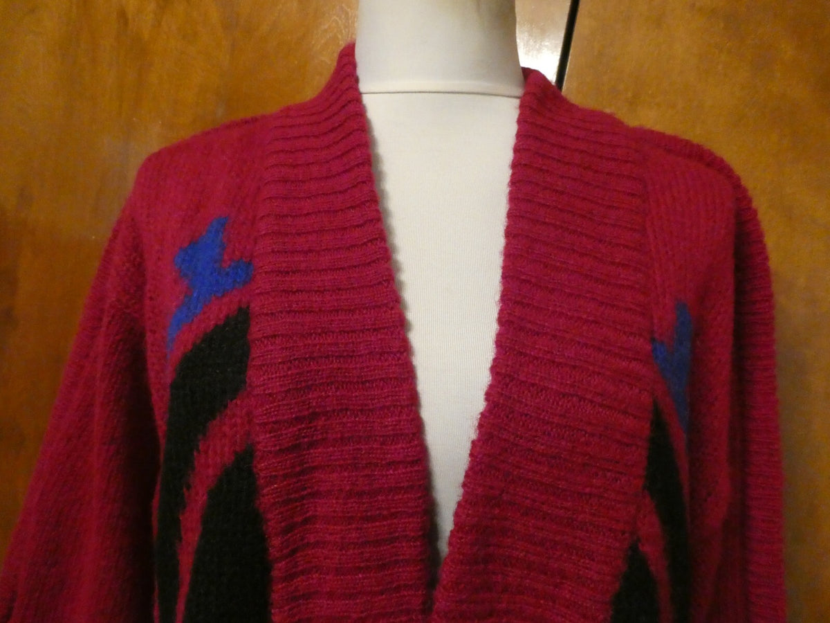 Vintage Mohair Wool Open Front Sweater/Coat Raffine by Chori For S.K.V.T. 44/46