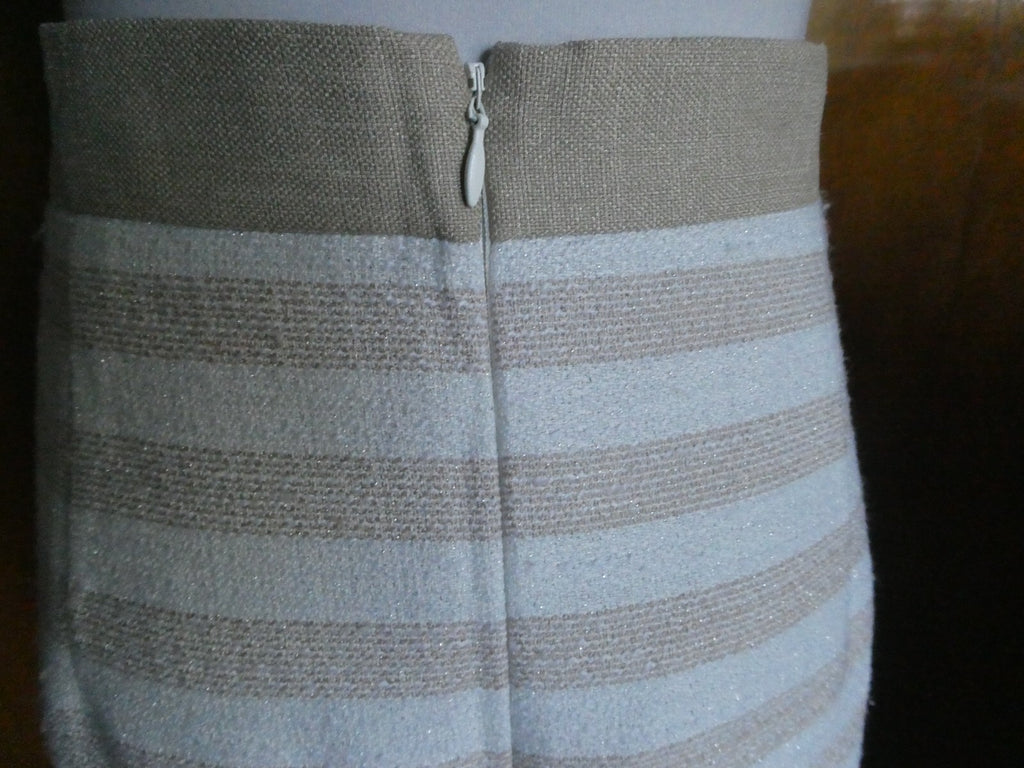 Kay Unger beige women's stylish lined skirt size 14