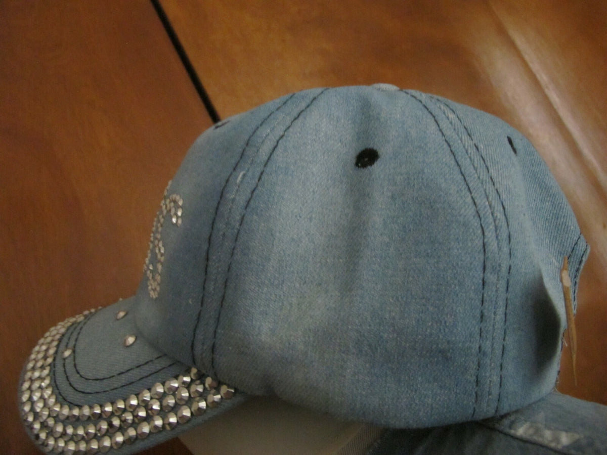 Marbella & Ashford women’s blue jeans hat one size 