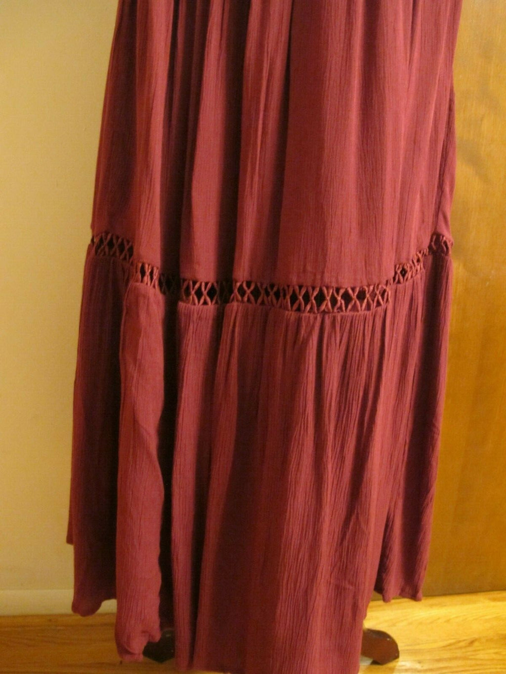 Gap Women's Burgundy Detailed Lined Skirt  