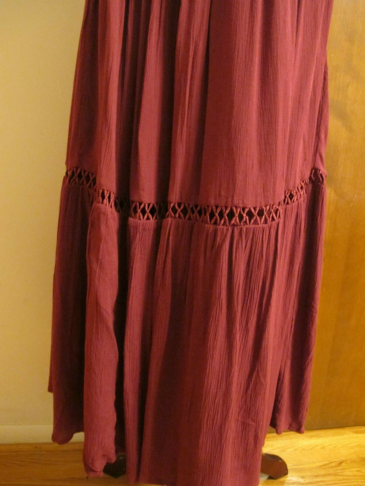Gap Women's Burgundy Detailed Lined Skirt  