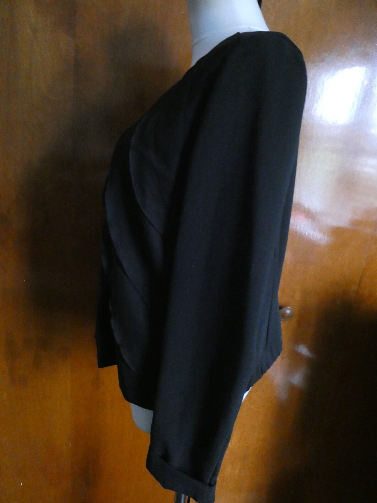 Gap Women's Black Evening Detailed Full Zipper Lined Blazer Size Large