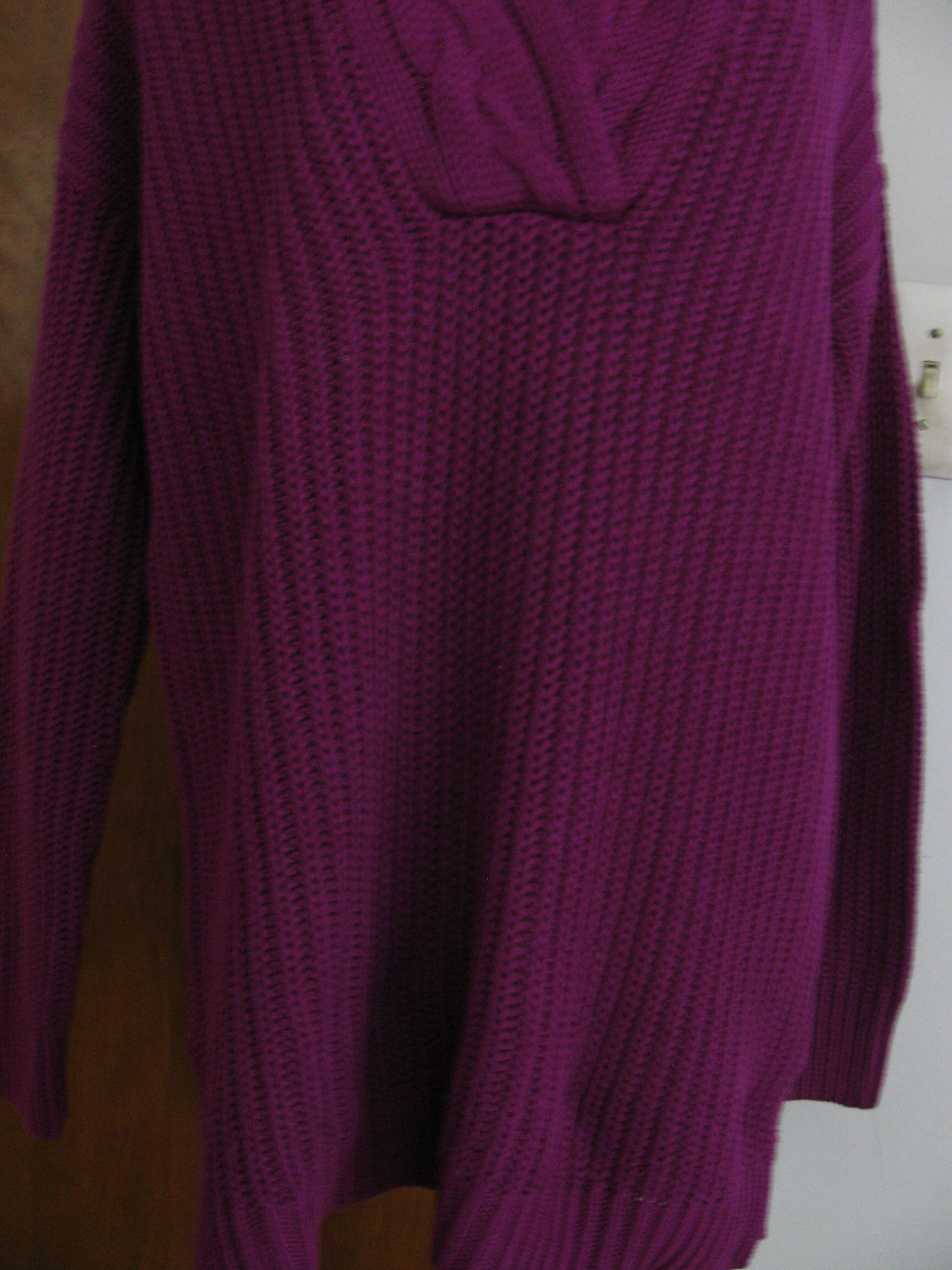 Lauren Ralph Lauren women’s purple V-neck cotton sweater New