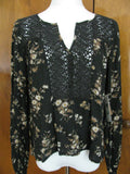 Denim & Supply women's fabric crafted black top New
