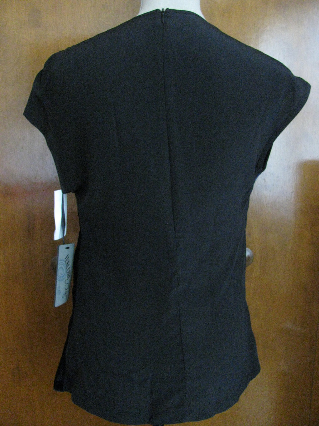 Vena Cava Navy/Black Velvet Blouse Women's Top New