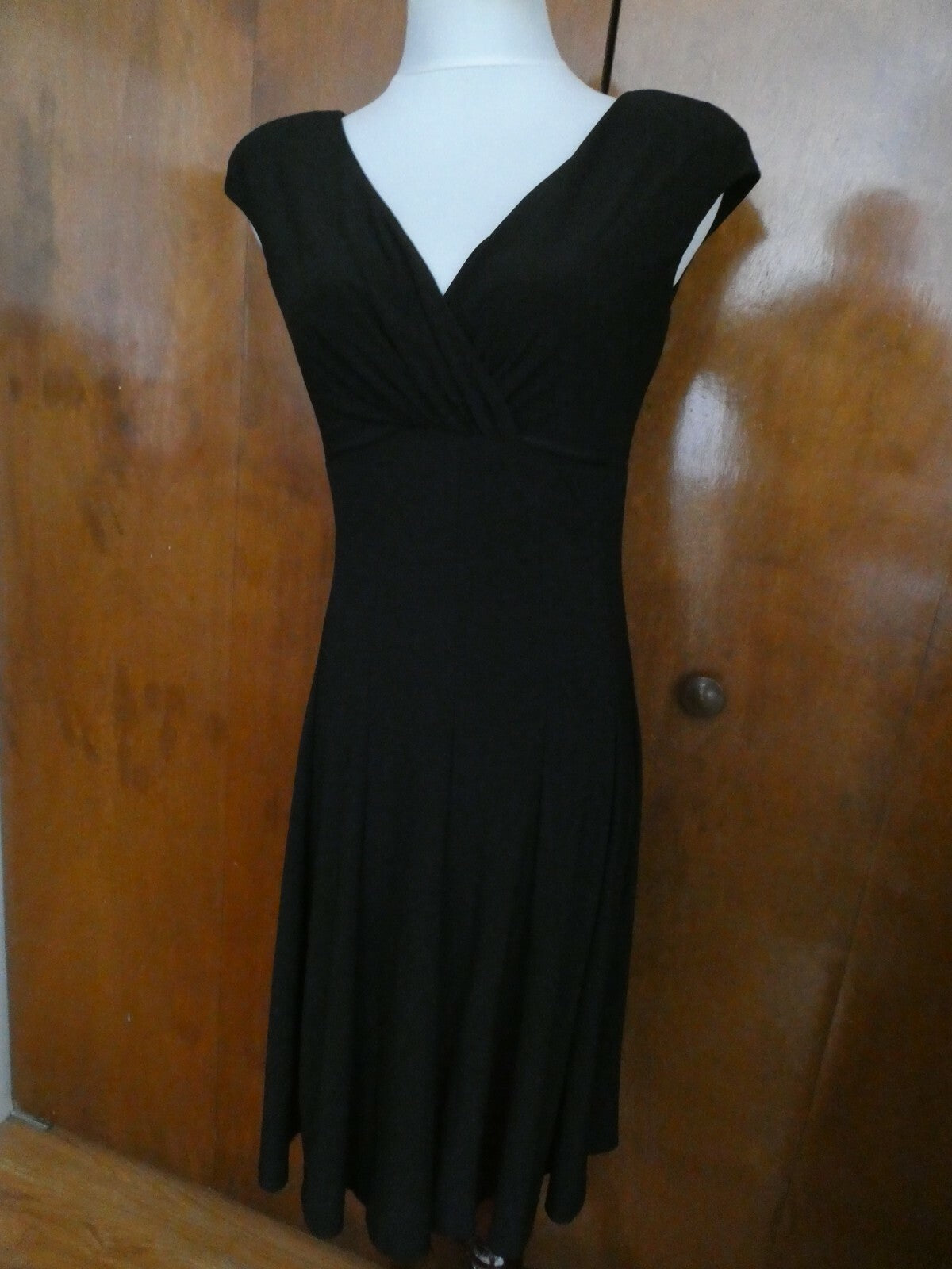 Ralph Lauren Laurel Women's Black Detailed A-line Dress 6