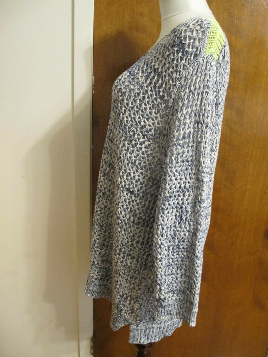 Two By Vince Camuto Women’s Gray Loose Knit  Cotton Sweater Xlarge 