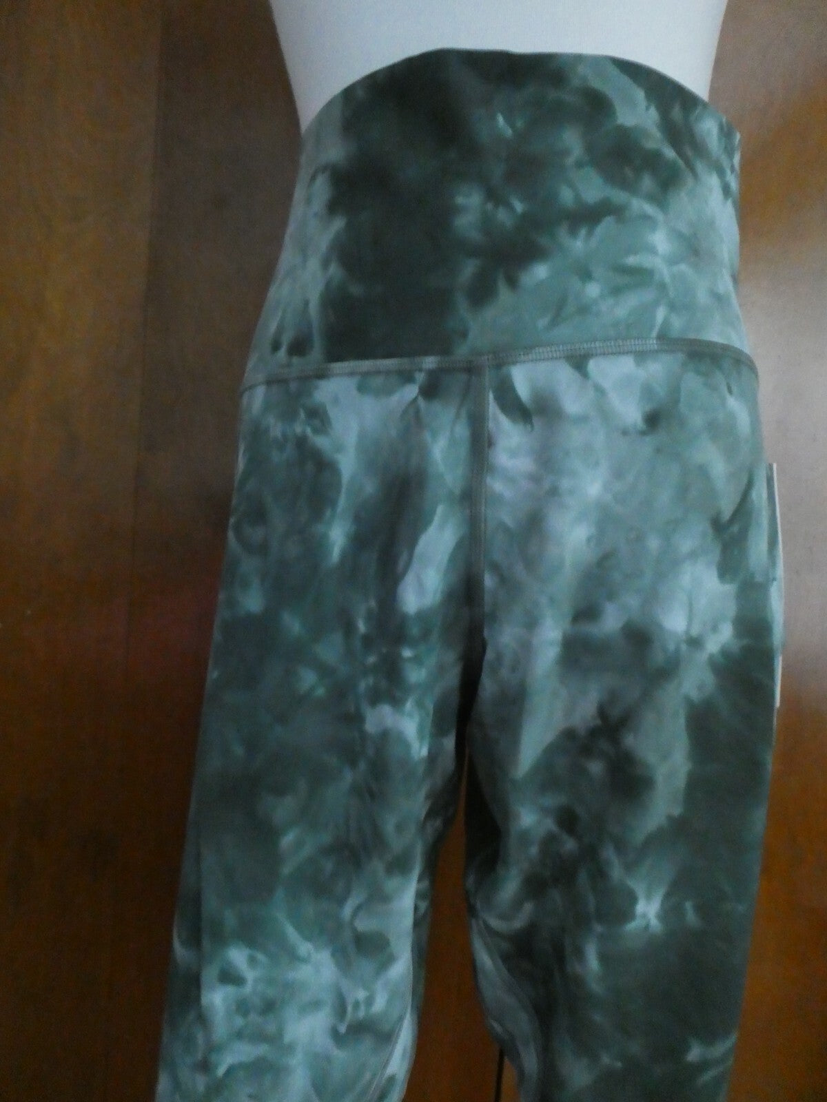 Lululemon Align Pant 25" Green Print Yoga Legging with Side Pockets Size 20
